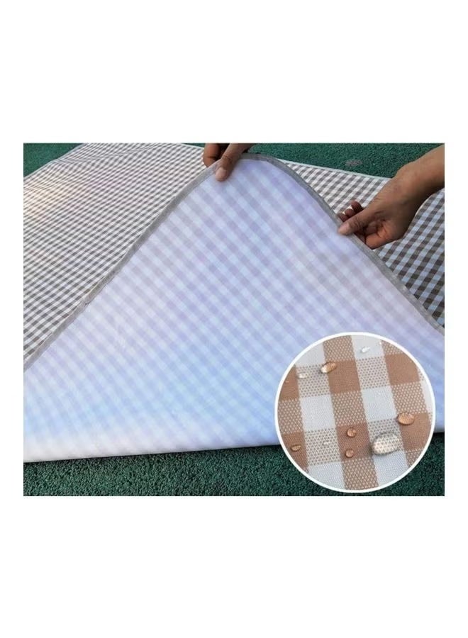 Cuken Waterproof Portable Outdoor Picnic Mat, Large Beach Picnic Blanket 200x150cm - Portable, Lightweight, Sandproof, Waterproof Mat for Camping and Outdoor Activities, White - Image 4